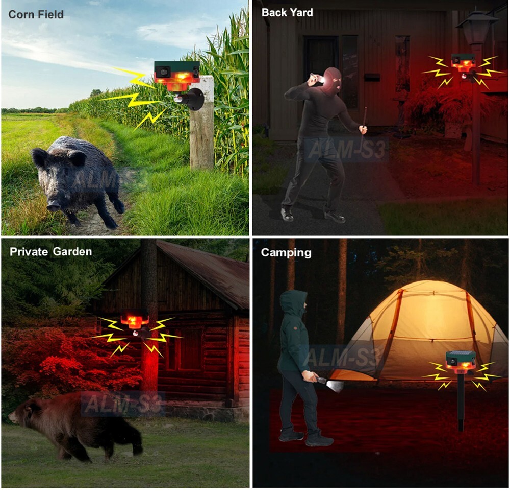 Premium 360-Degree Solar-Powered Motion Sensor Mobile Alarm With IR Remote