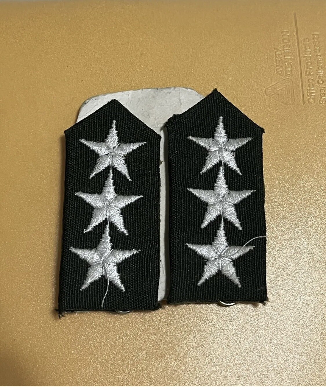 Iraq- Vintage Iraqi IP  Warrant Officers Collar Rank Insignia, 1990s