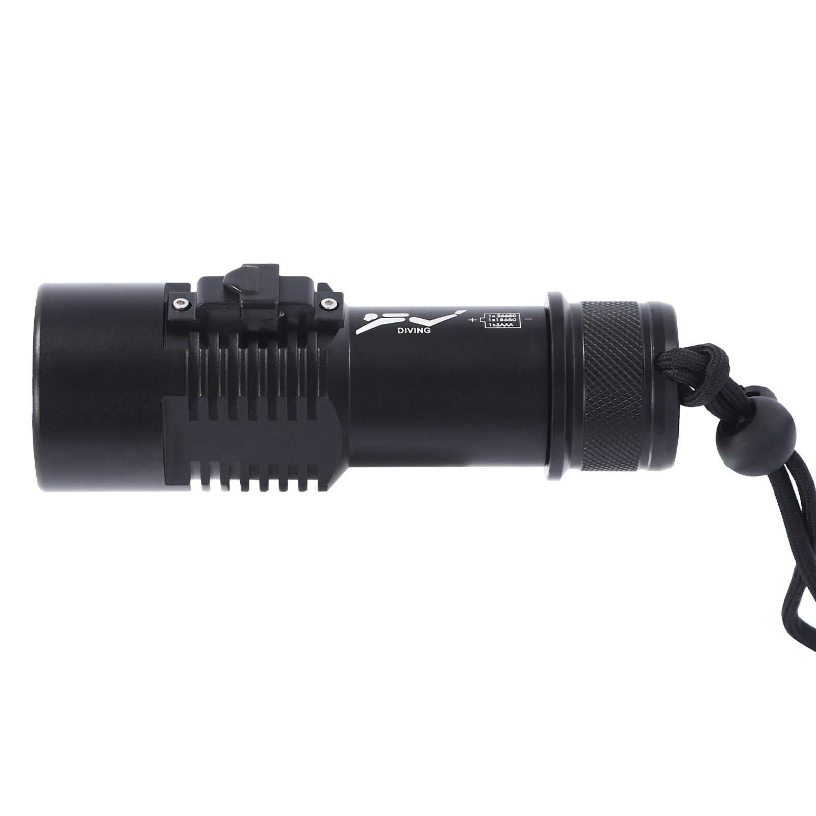 Submersible Flashlight, LED Dive Light, Waterproof Compact Bright Diving Torch