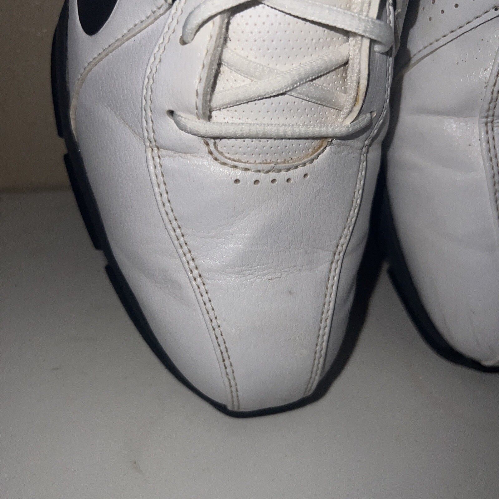 Nike Durasport III Soft Spike Golf Shoes White 628527-101 Men's Size 8 Pre-Owned