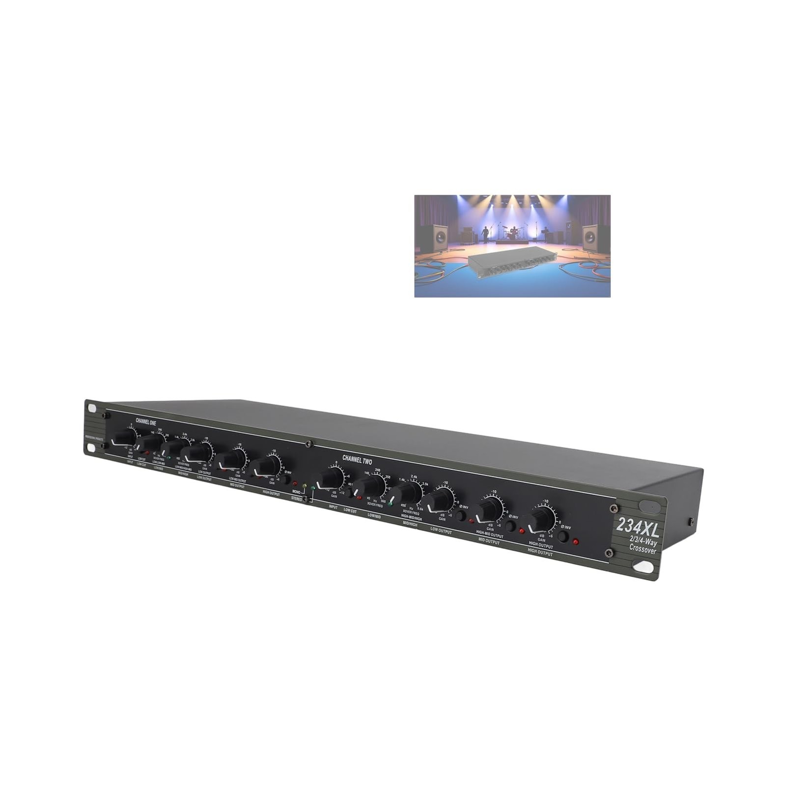 234XL Crossover Professional 234XL Electric Crossover, Stereo 2/3 Way Mono 4 ...
