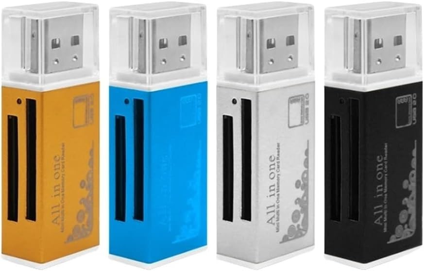 Ultimate 4-Pack USB Card Reader - Fast Transfers, Durable Design for All Devices
