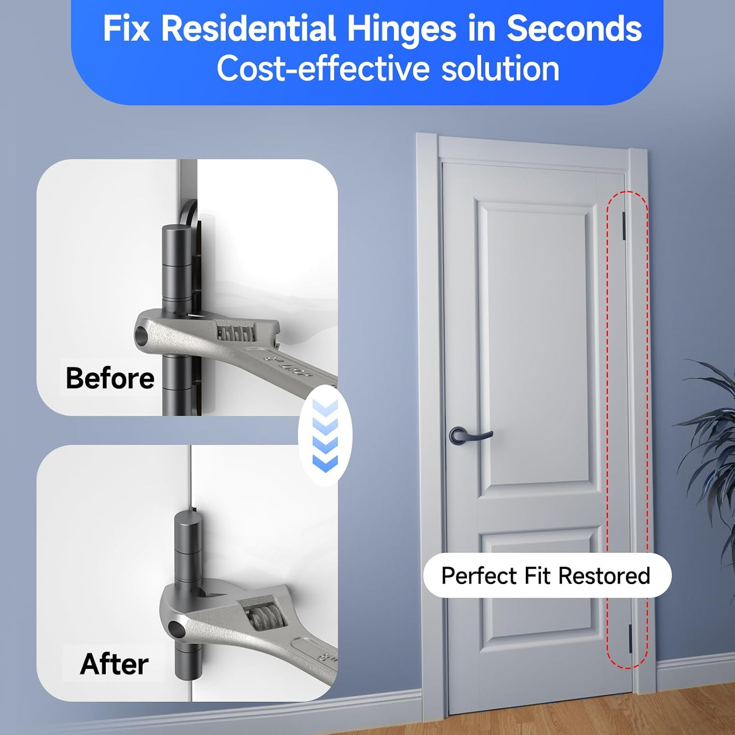 Knuckle Bender Adjustable Door Hinge Tool with Built-In Hinge Pin Remover, Heavy