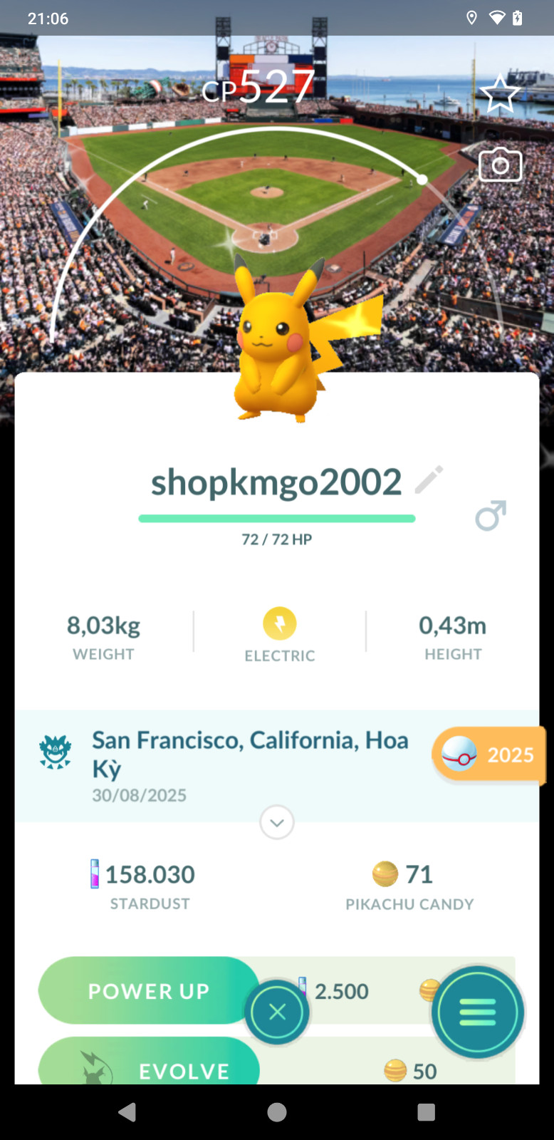 Pokémon Shiny Pikachu San Francisco Giants Background - 20k Star.d
