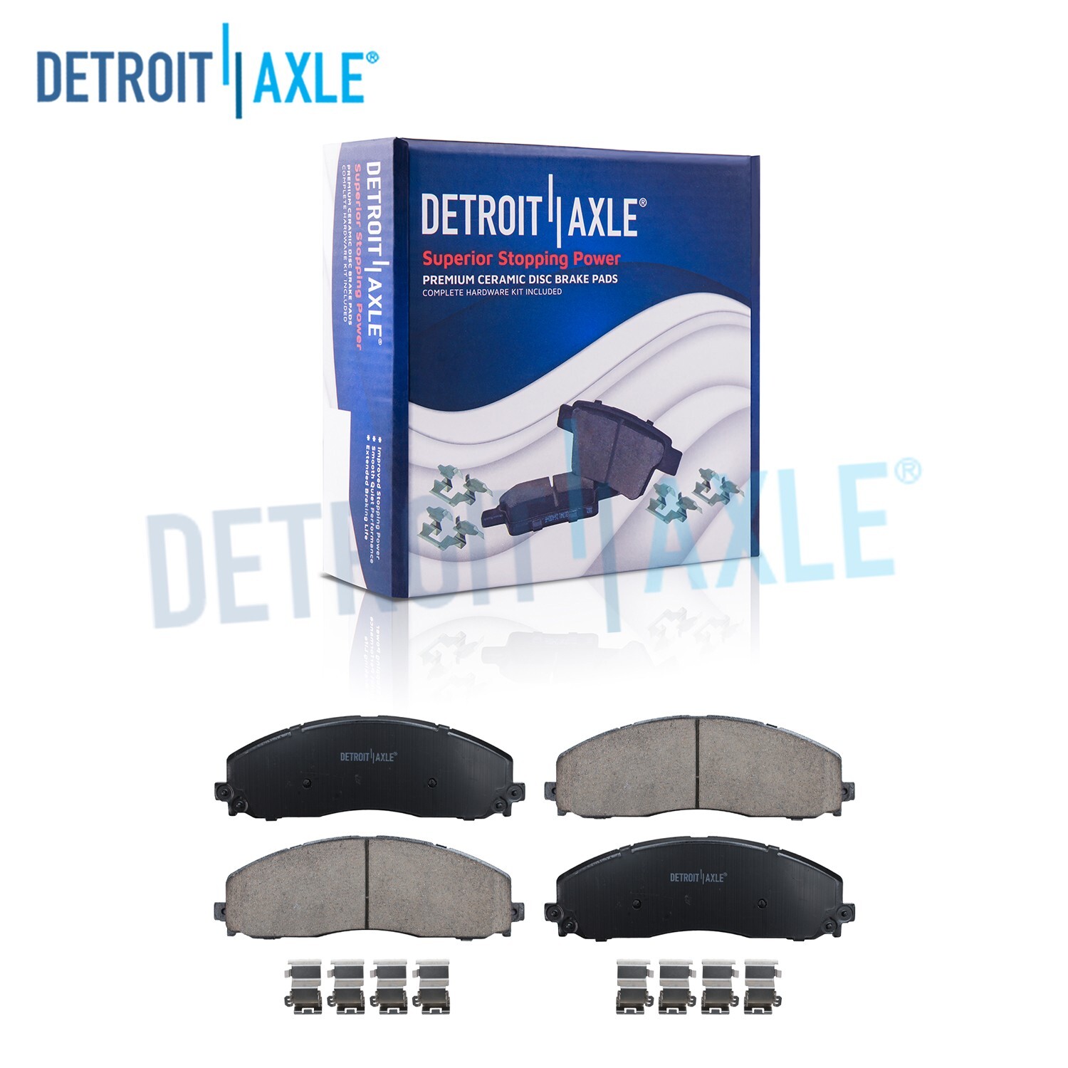 Front Brake Pads with Hardware for 2013 - 2016 Ford F-250 F-350 F-450 Super Duty