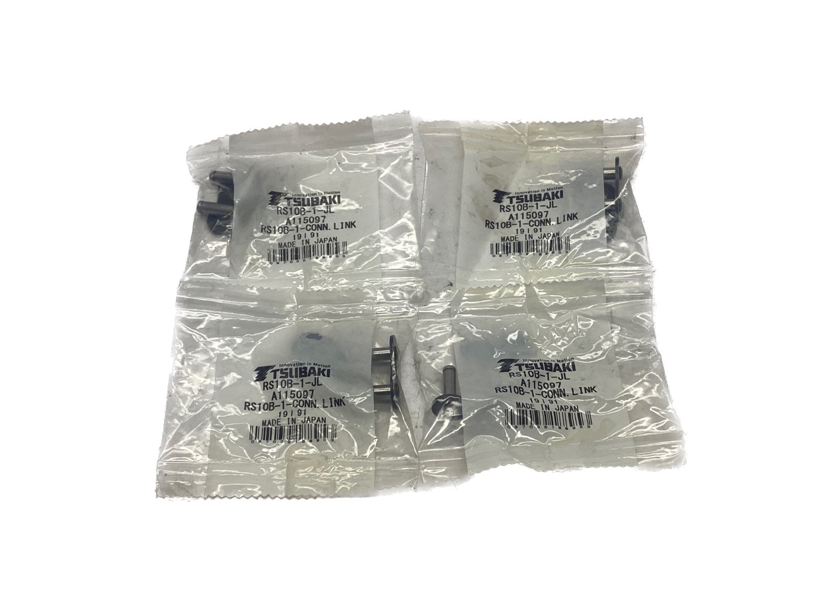 (4) NEW IN BAG Tsubaki 10B 1 Strand Replacement Connecting Link RS10B-1-JL