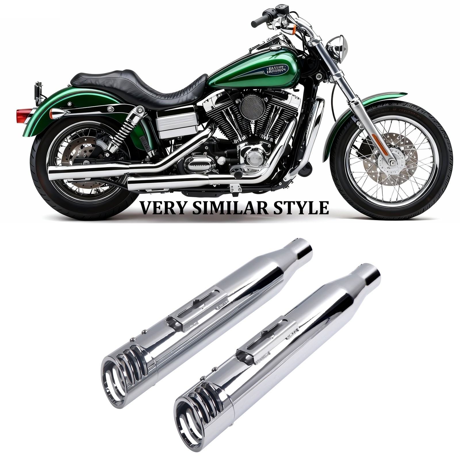 Rumble Tone 3.0'' Slip ons Mufflers for Harley Dyna Exhaust Upgrading 2006-2017