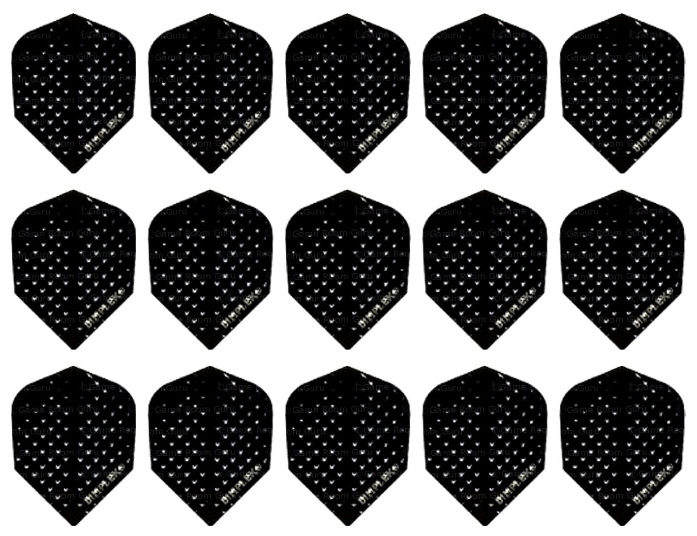 5 Sets Harrows Dimplex Standard Dart Flights - Ships w/ Tracking – Black
