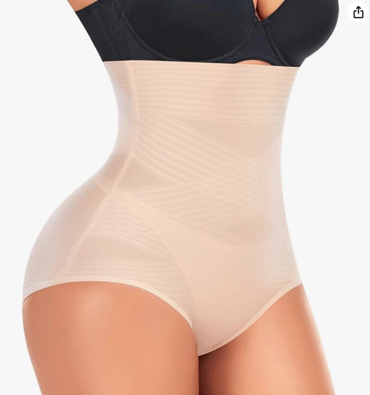 Werkiss Womens beige Shapewear High Waisted Control Knickers Size L