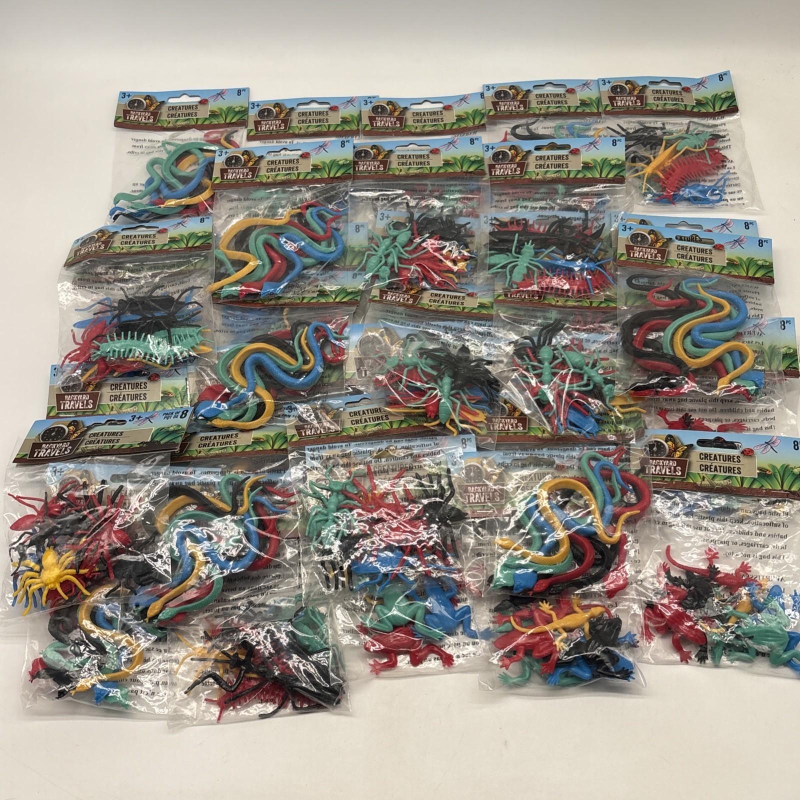 Large BackYard Travels Creatures Frogs Lizards Insects Snakes Party Favors Lot!
