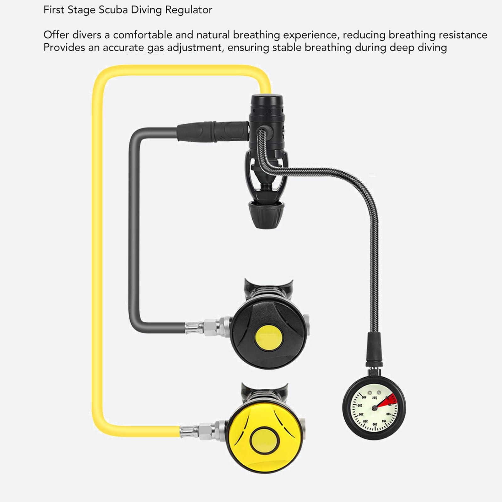 Yuecoom First Stage Scuba Diving Regulator, First Stage Dive Regulator, Reduc...