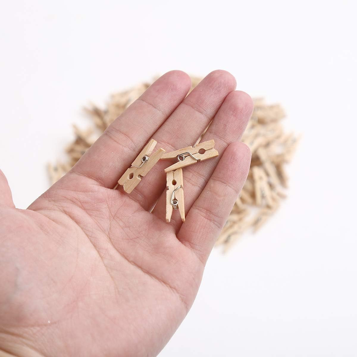 CCINEE 150 PCS Mini Wooden Clothespins,Multi-Function Clothespins Photo...