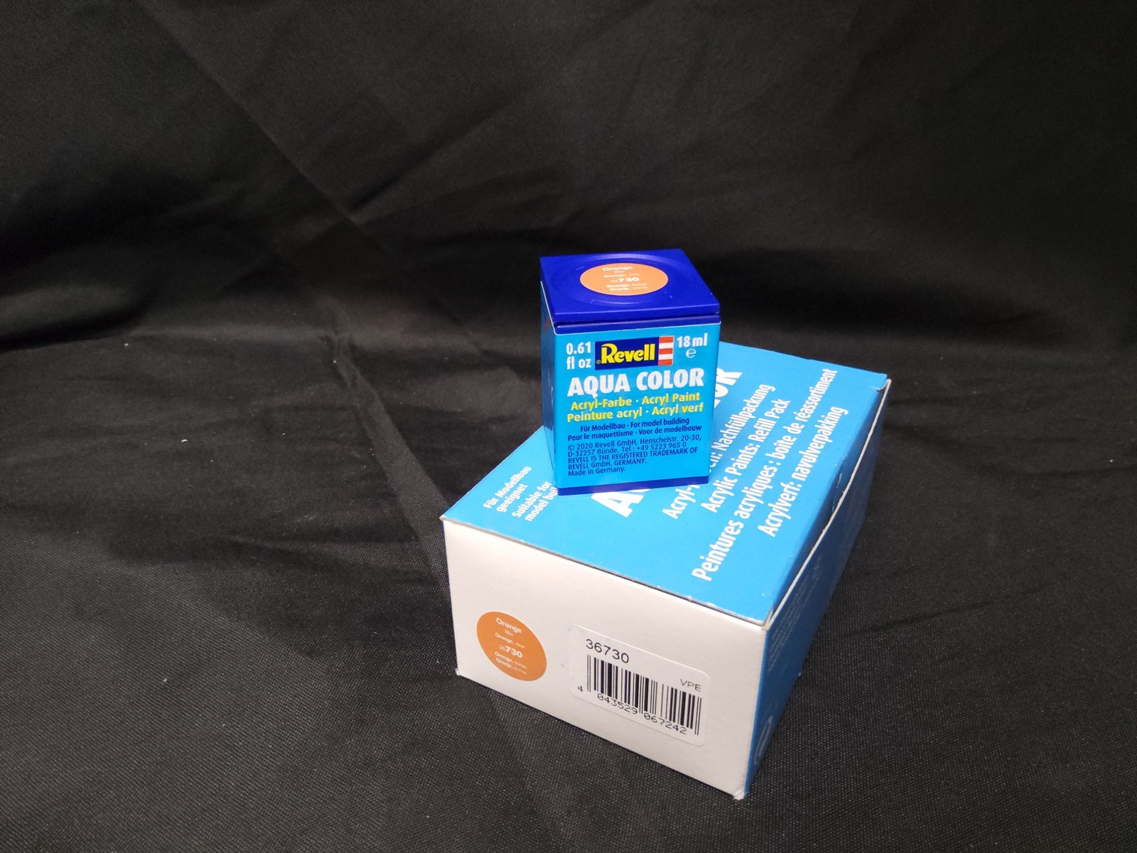 Revell Aqua Color Acrylic Paint 18ml - "Orange Clear" Model No. 36730 box set