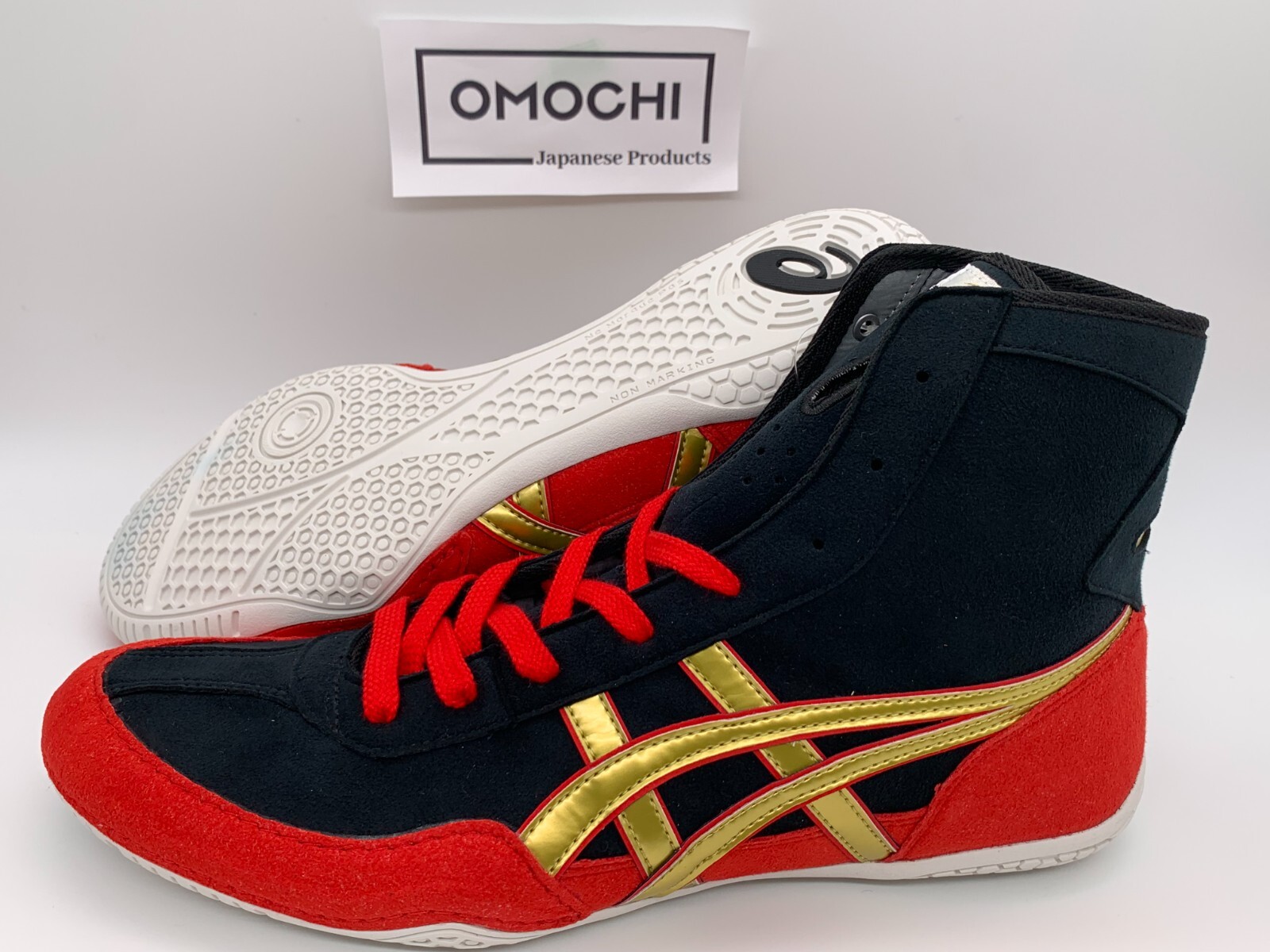 ASICS Wrestling Shoes 1083A001 EX-EO TWR900 Color BLK x RED x GLD _ XASJXXDL