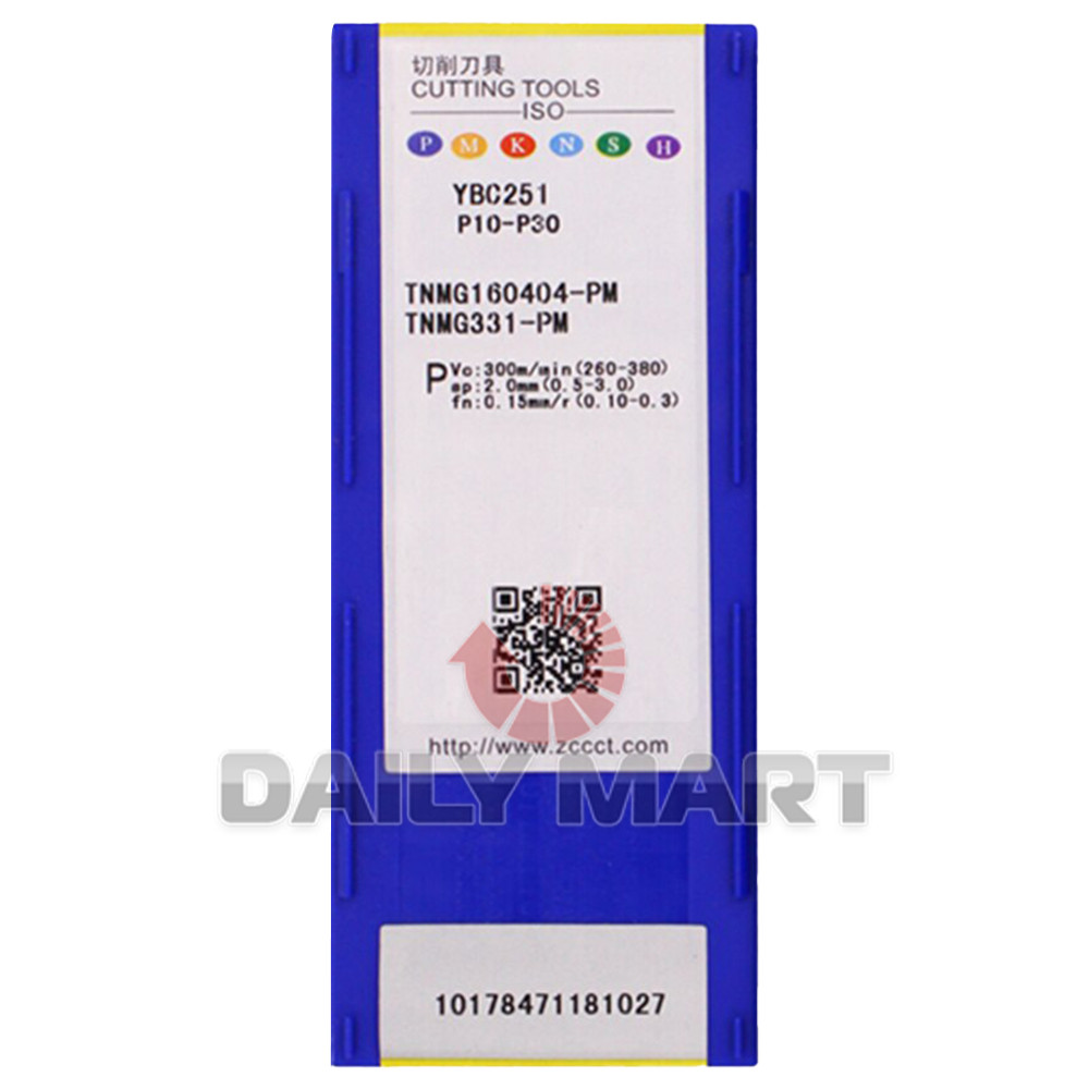 10PCS/New In Box ZCCCT TNMG160404-PM YBC251 CNC Blade