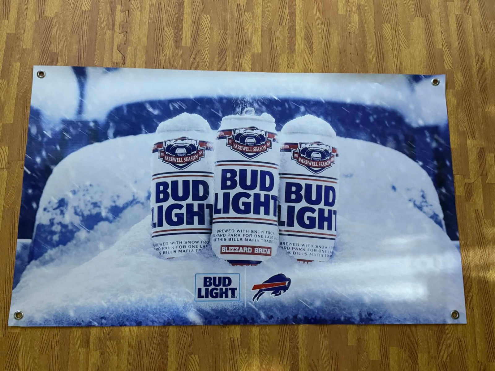 Bud Light Buffalo Bills Farewell Season Banner NFL Football Mancave 24x40”