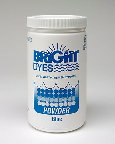 Non-Fluorescent Water & Sewer Leak Tracer Dye, FLT BLUE, 1 LB. Jar Powder