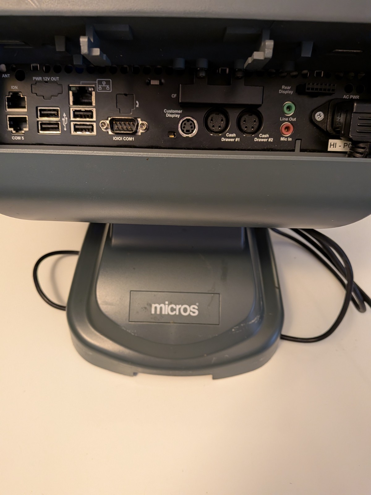 MICROS 5A POS Touchscreen Terminal, MICROS Stand, and Compatible Printer