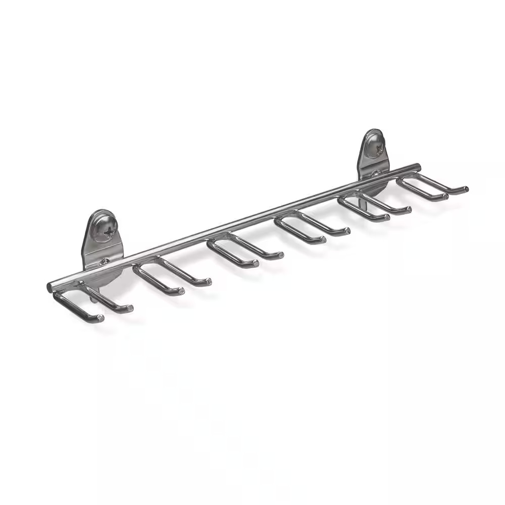 8-1/8 In. W Stainless Steel Multi-Prong Tool/Wrench Holder for 1/8 In. and 1/4 I