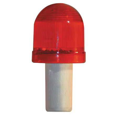 Zoro Select 3393-00002 Safety Cone, Led Flashing, Red, Plastic, 3393-00002