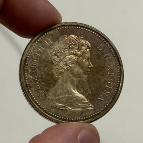 1971 Canada-British Columbia 50% Silver Dollar -Toned! - w/Box