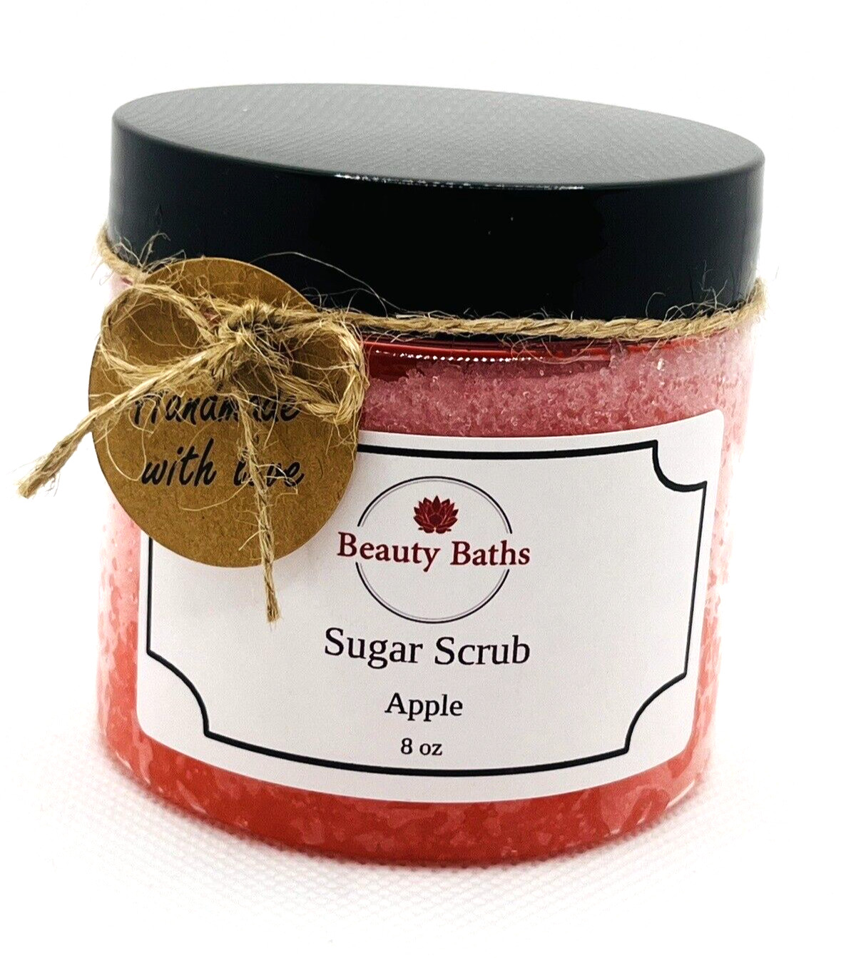 Apple Sugar Scrub Exfoliating Body Scrub Handmade Moisturizing Natural Bath Gift