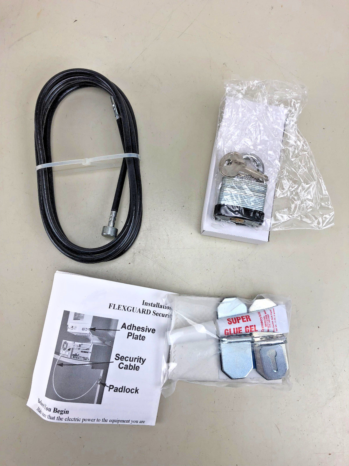 Flexguard LK22B Cable Lock for desktop computers, laptops, tablets, projectors