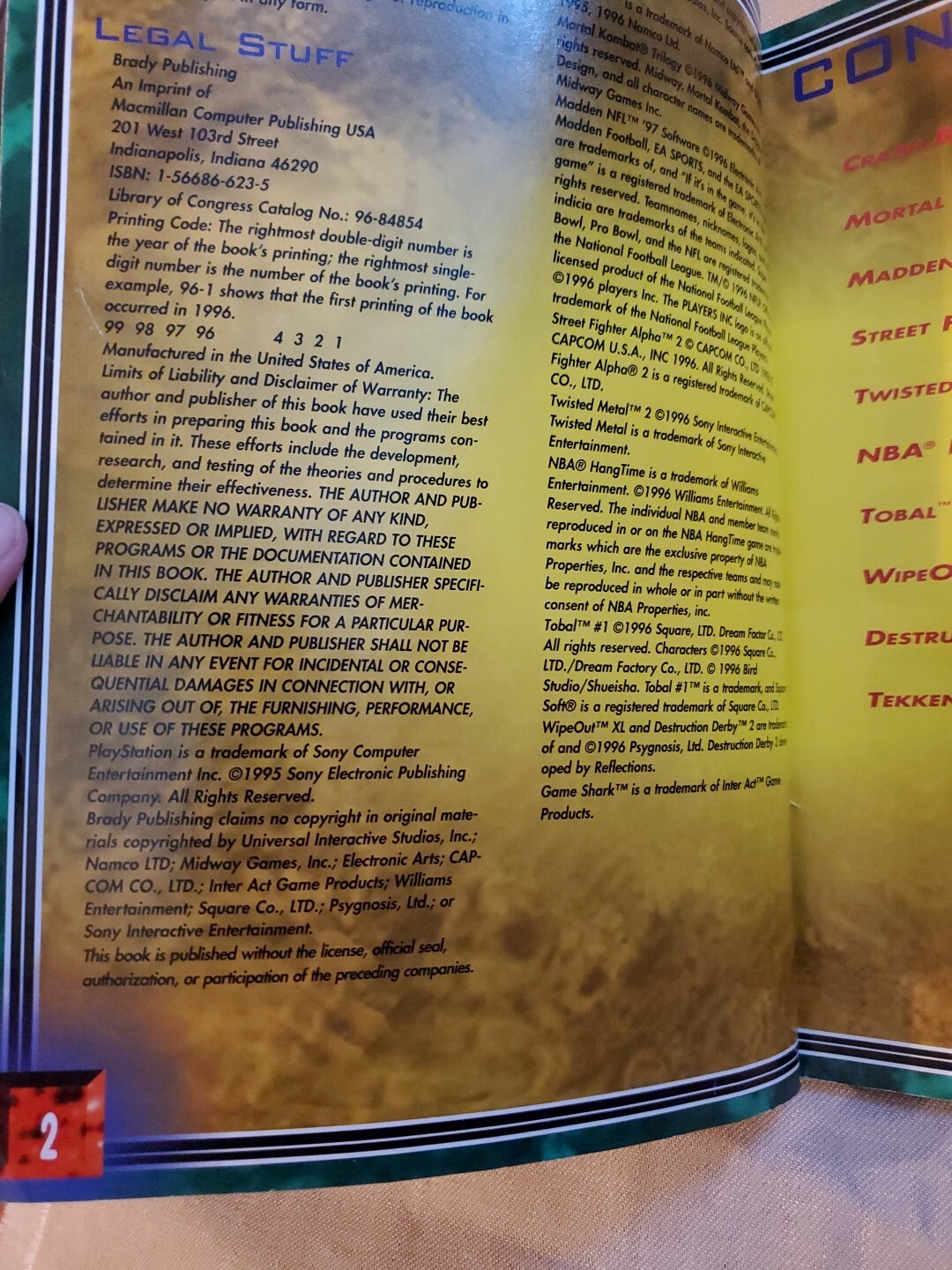 PlayStation Brady Strategy Guide Magazine Book Vol 3 Mortal Combat (1999)