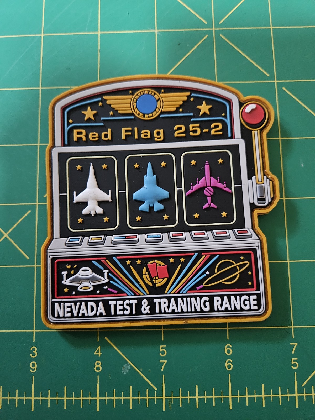 USAF PVC Patch RED FLAG 25-2 Nevada Test & Training Range Slot Machine Las Vegas