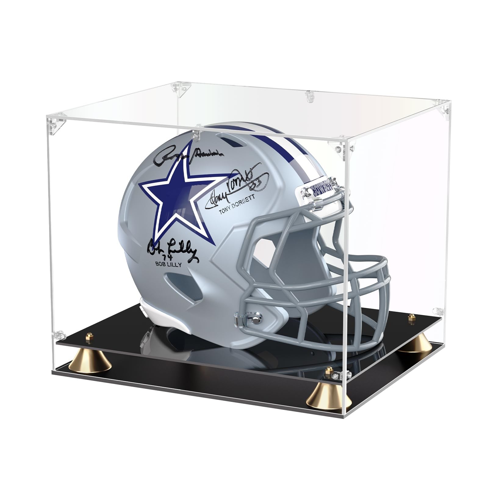Football Helmet Display Case, Full Size Clear Acrylic Case Display for Footba...