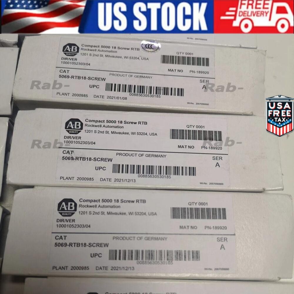 New Sealed AB 5069-RTB18-SCREW Compact 5000 18-Screw in box US Free Tax