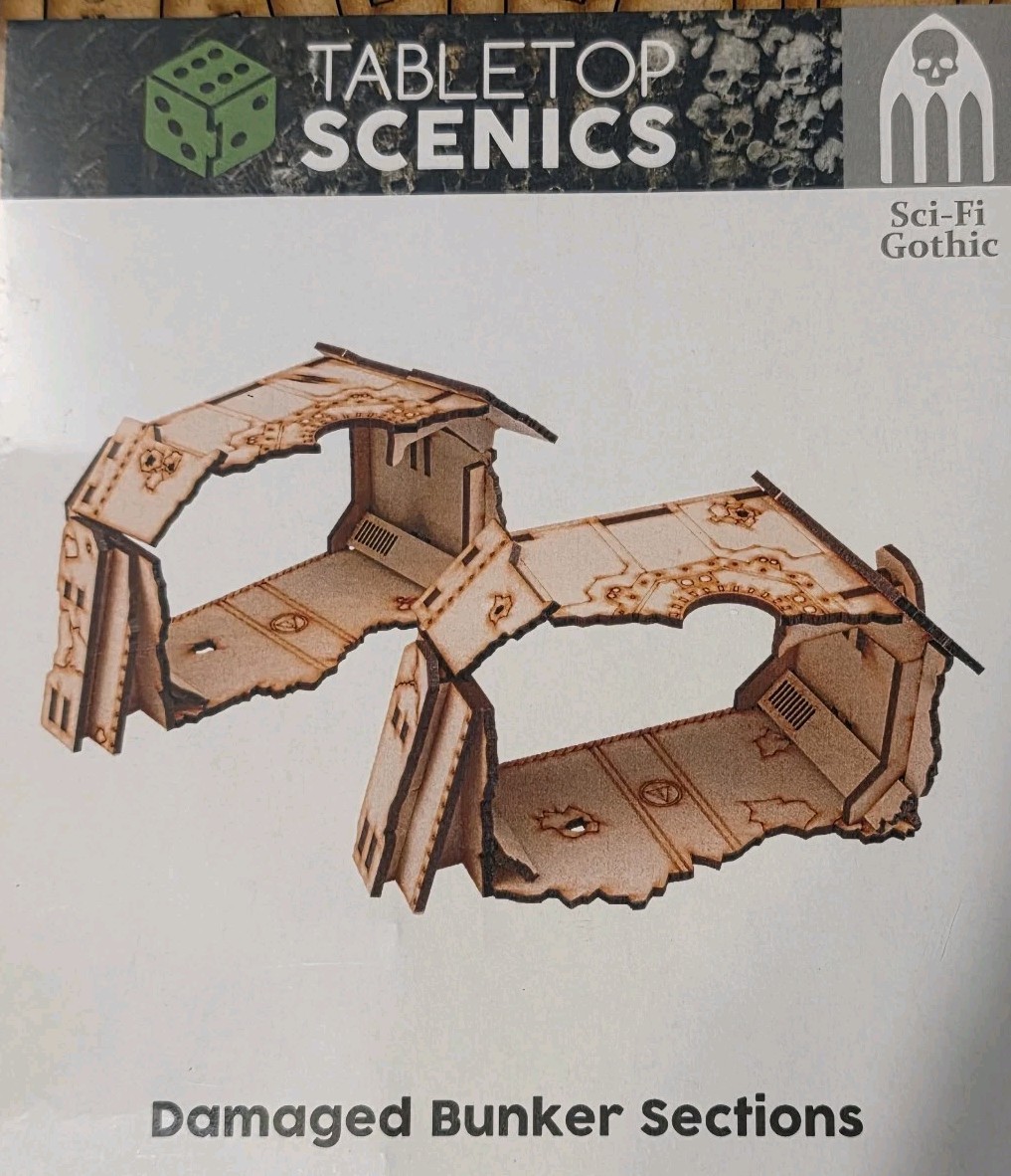SFG099 TTCombat - Sci-Fi Gothic - Damaged Bunker Section - (WH40k, Terrain)