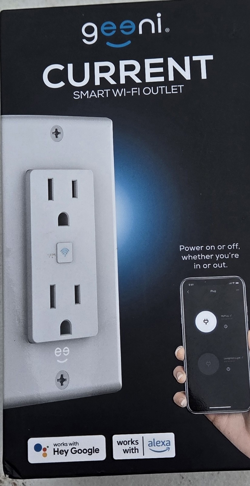 Geeni CURRENT Smart Wi-Fi Outlet In-Wall Dual Plug Alexa Google GN-WW115-199 NIB