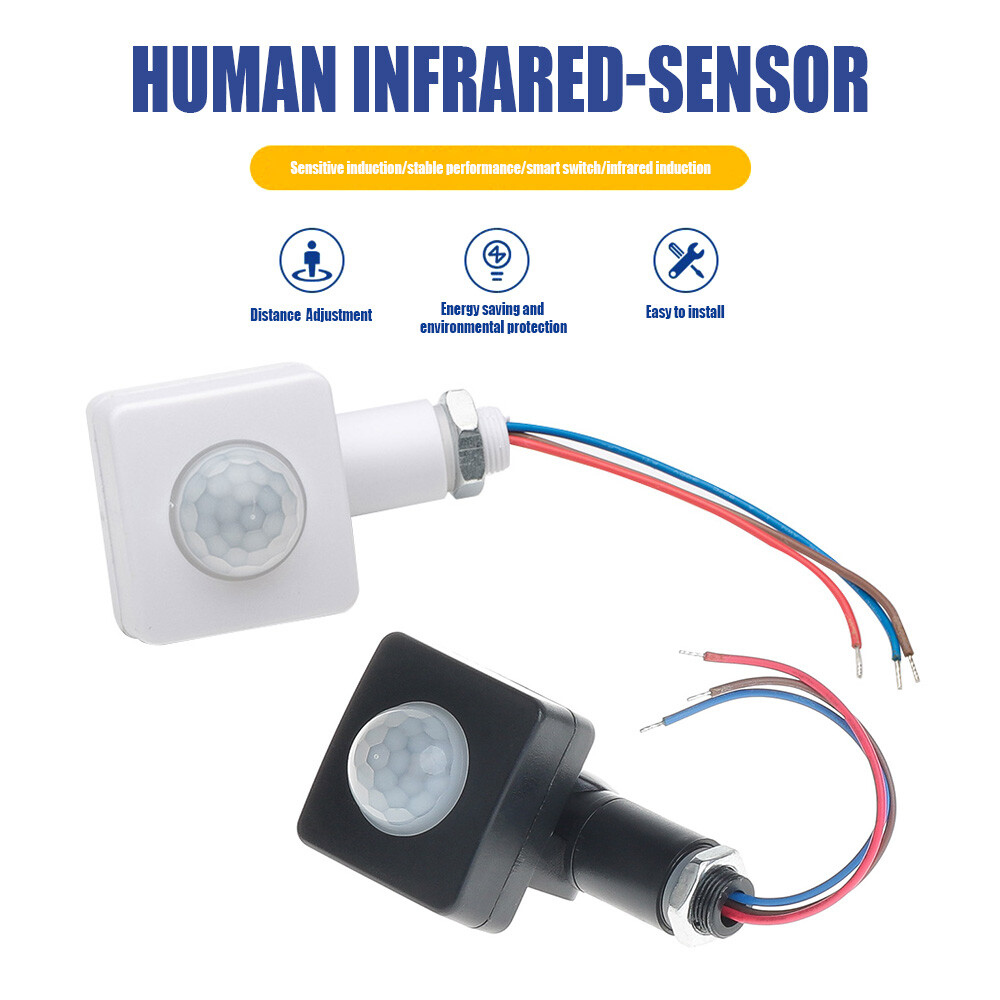 Human Body PIR Infrared Motion Sensor Detector Switch AC85V-265V 10/12mm Opening