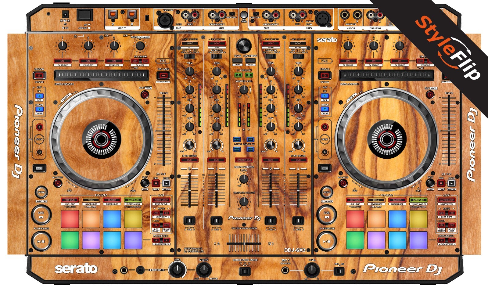 Pioneer DDJ-SX3 Skin | Wood Design #6  | StyleFlip Skins
