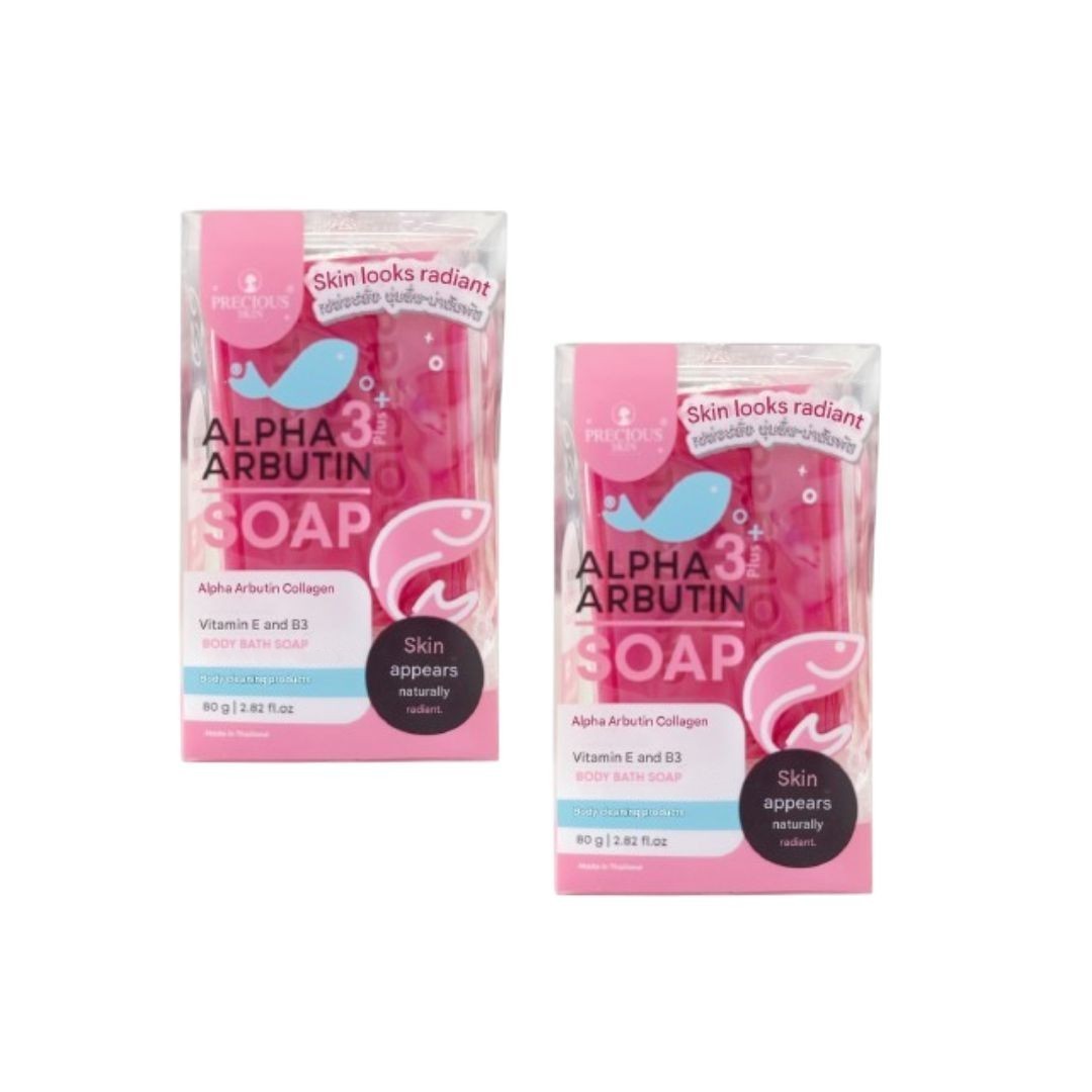 2 Bars PRECIOUS SKIN Thailand Alpha Arbutin Plus Soap 80g