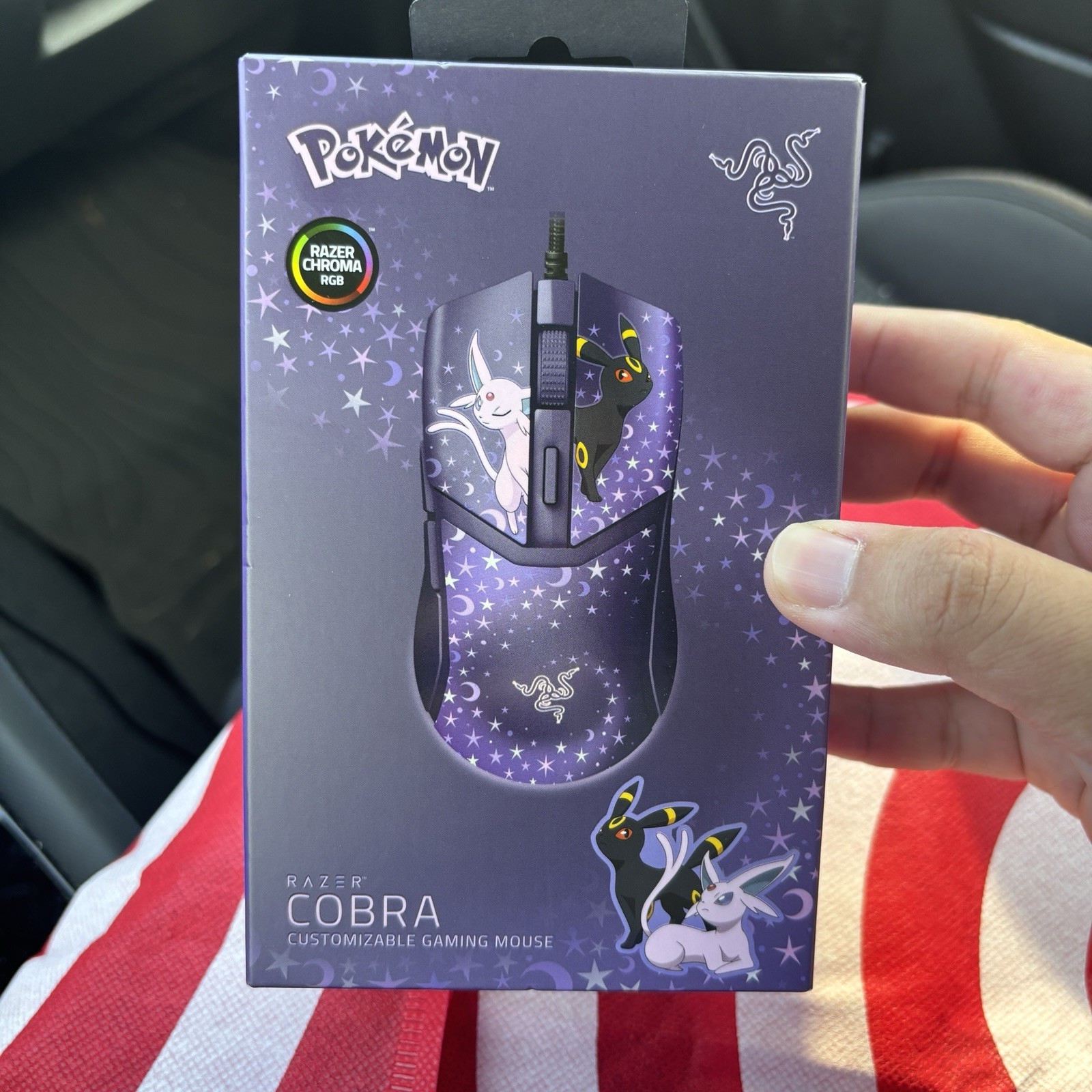 New Authentic Pokemon x Razer 2026 Cobra Wired Mouse Espeon & Umbreon Edition