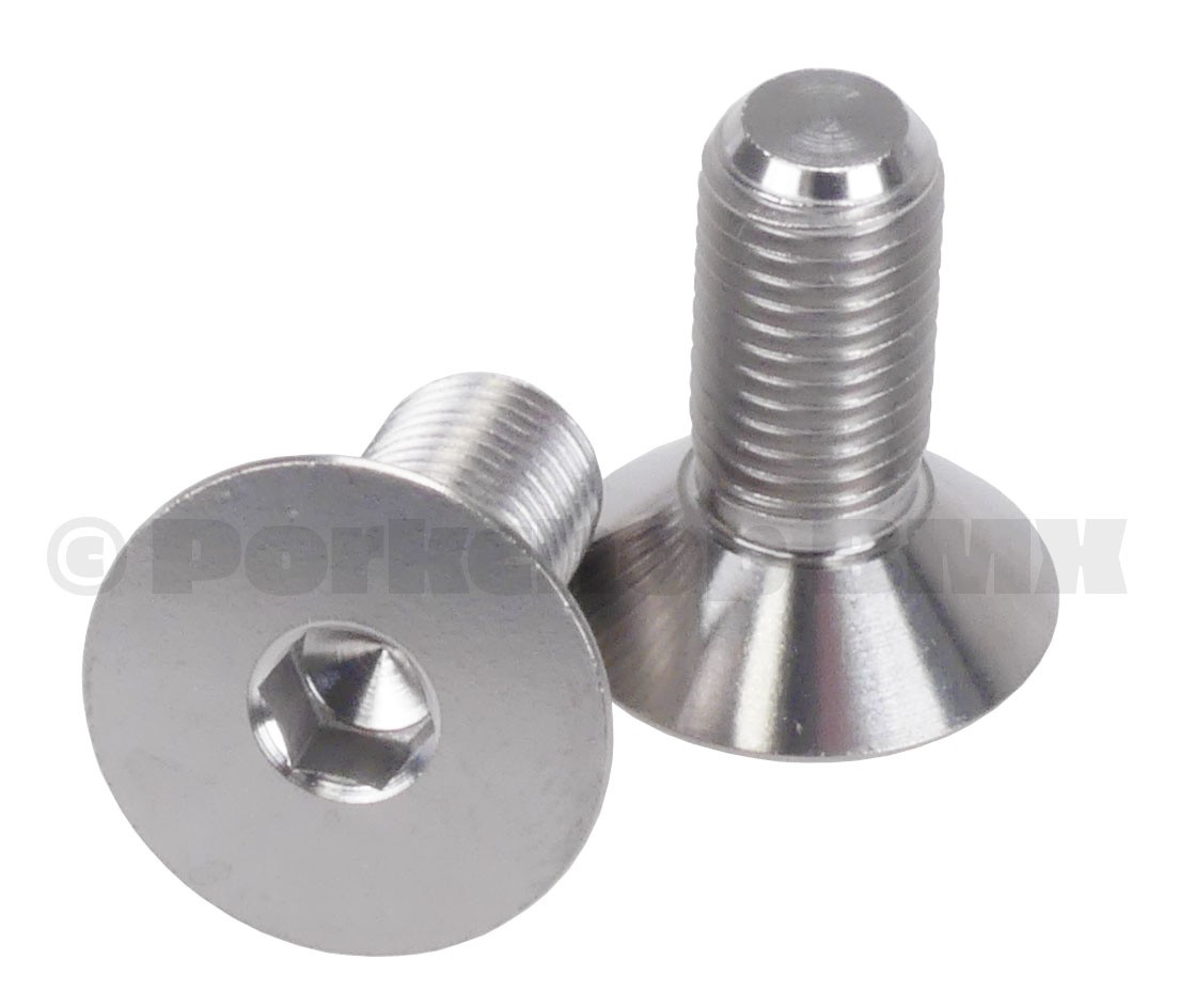 M8 x 1.0 x 20mm bicycle BMX crank spindle bolts fits Redline (PAIR) - TITANIUM
