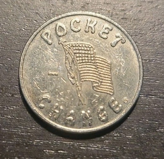 Pocket Change Usa Flag Arcade Game Video- Token
