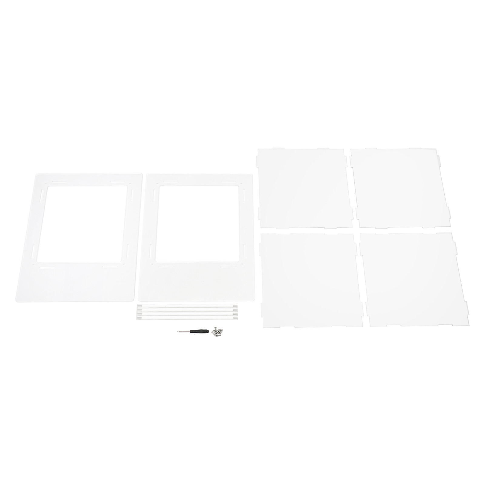 2 Tires Clear Side End Table Acrylic Coffee Table for Living Room Bedside Table