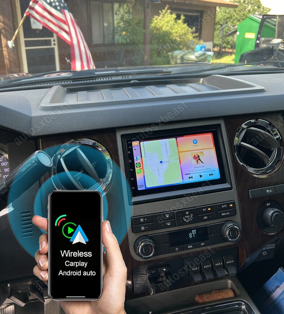 CarPlay For 2006-2016 Ford F250 F-350 Super Duty Radio Stereo + Cam