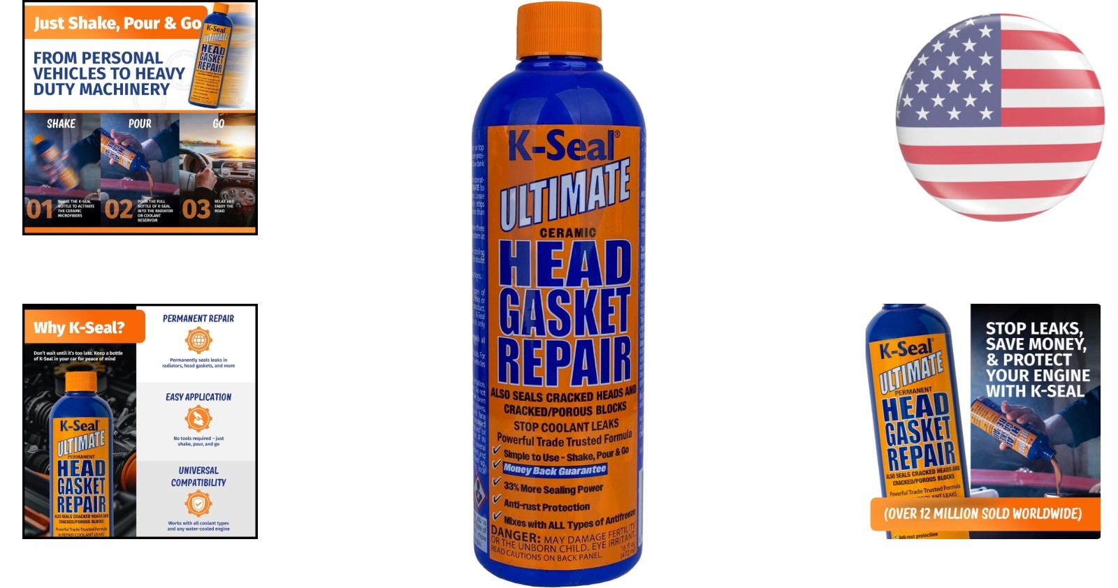 Reliable 16oz Head Gasket Sealer – Stop Coolant Leaks with Ease and Confidence