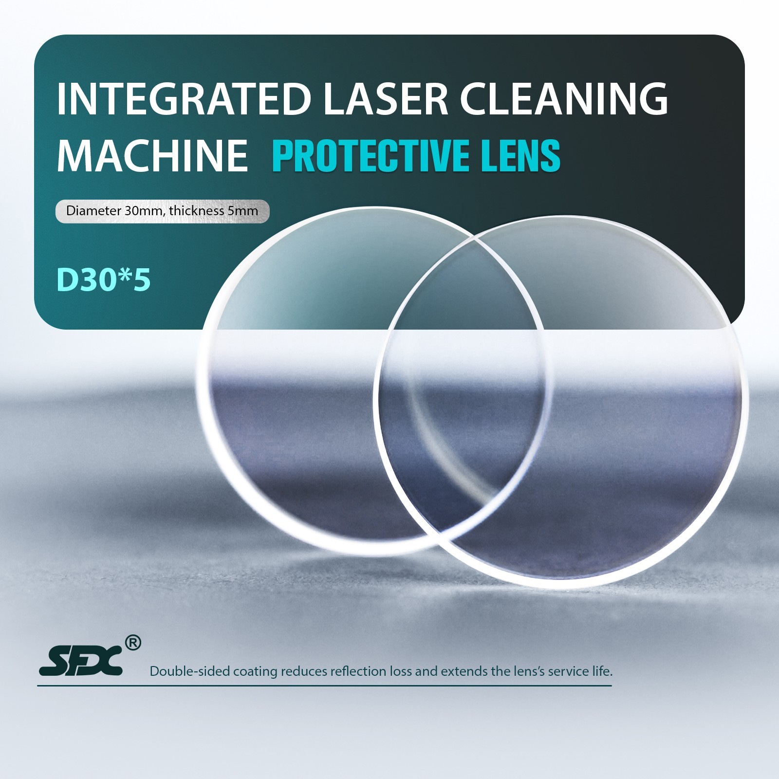 US 3Pcs Protective Lens 1500/2000/3000W Fiber Laser Cleaning Machine  D30*5mm