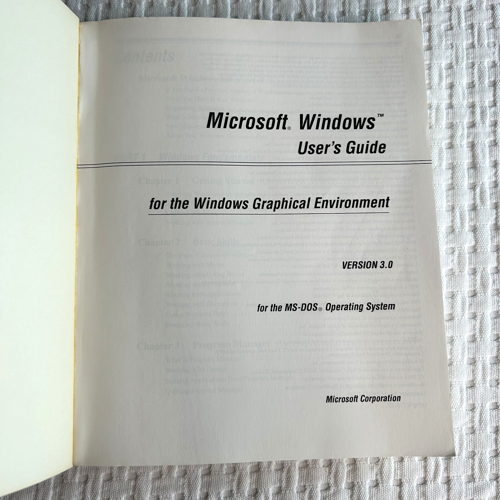 Microsoft Windows User's Guide Graphical Environment 1985 - 1990 v3.0 MS- DOS