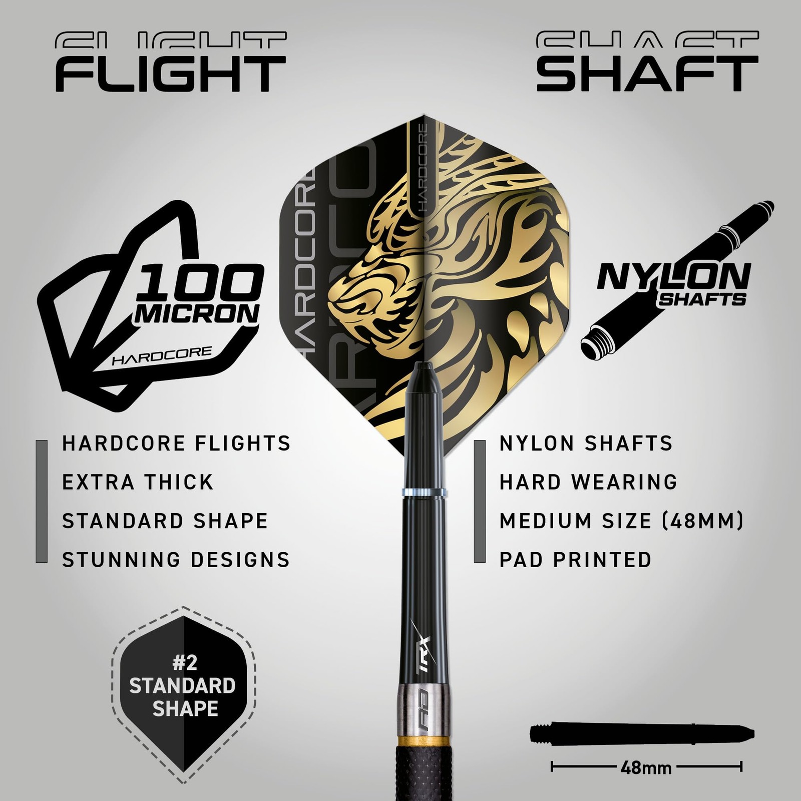 RED DRAGON Golden Eyes 26g 85% Tungsten Darts Set with Flights & Shafts