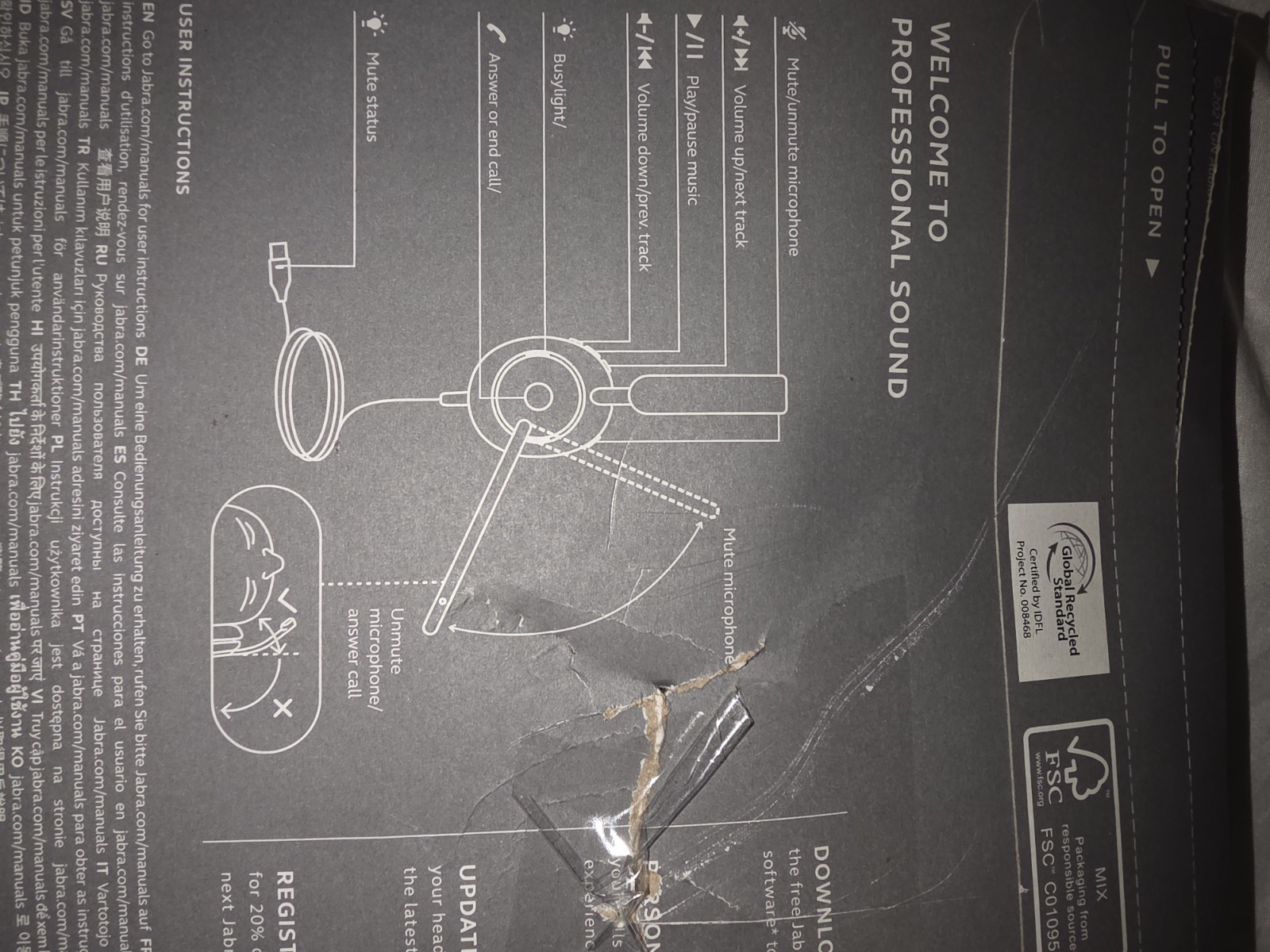 Evolve 2 40SE Headset Brand New Open Box