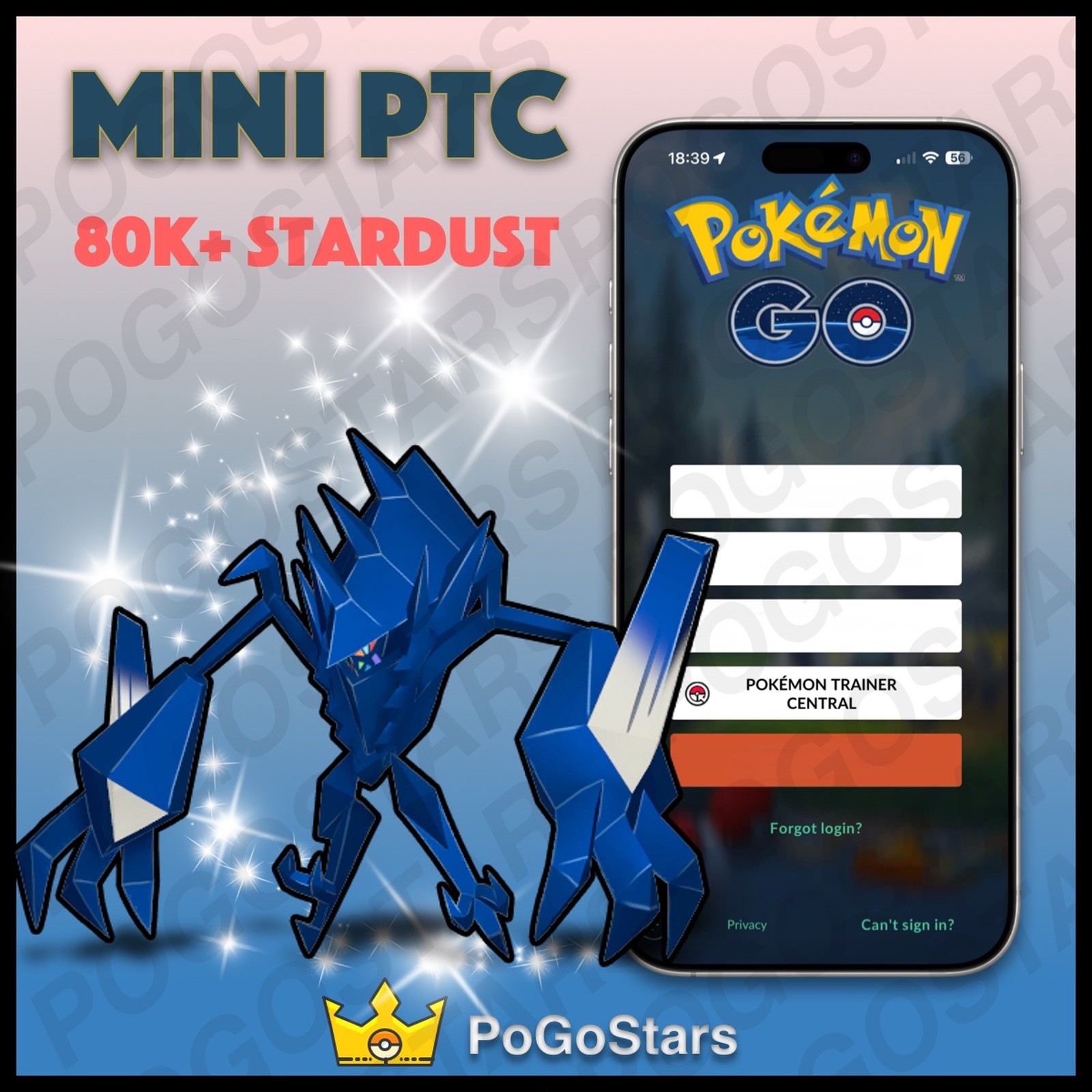 Pokémon PTC Go - Shiny Necrozma - 80K Stardust✨Read Description✨