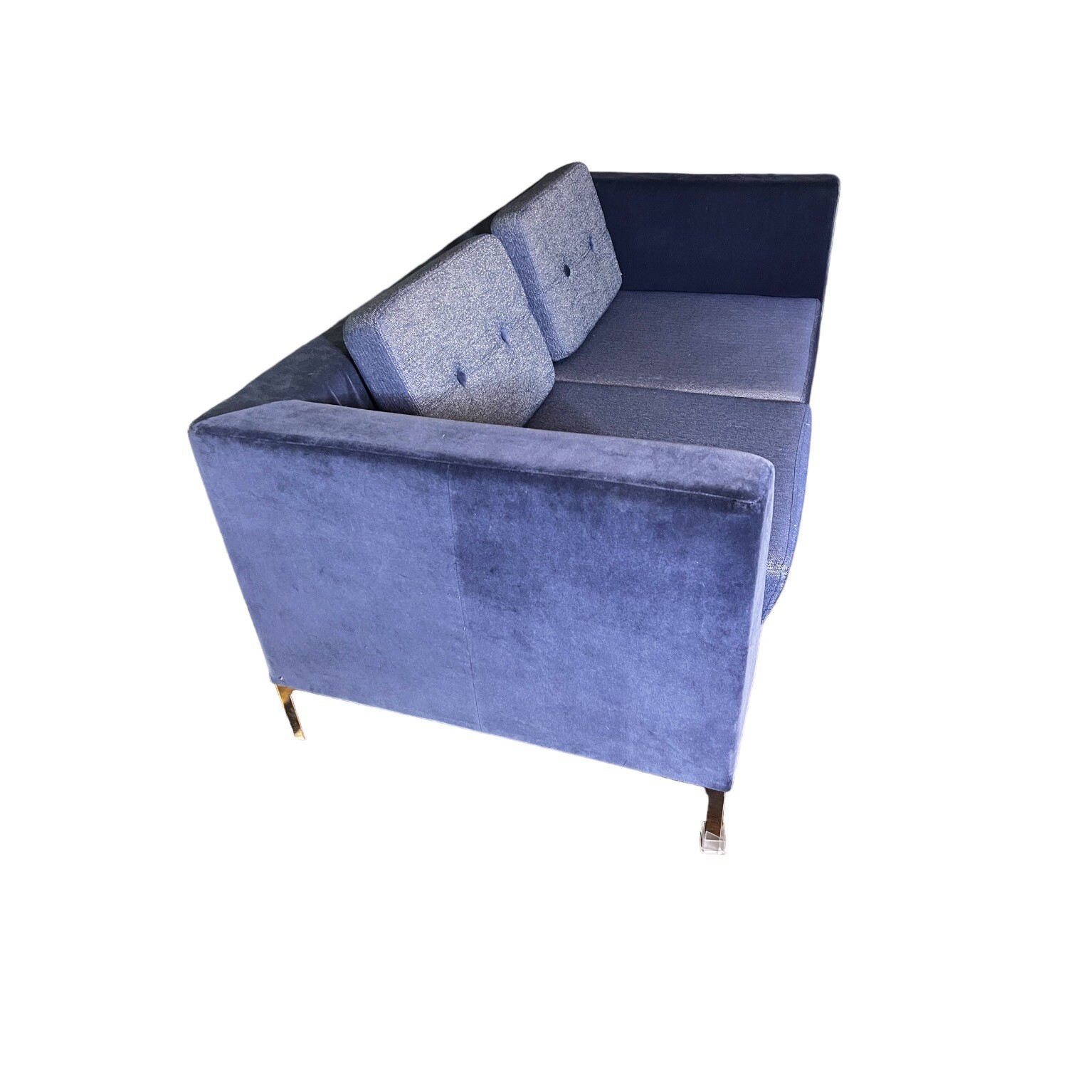 ALLEMUIR Blue Velvet Sofa 2 Seater Modern