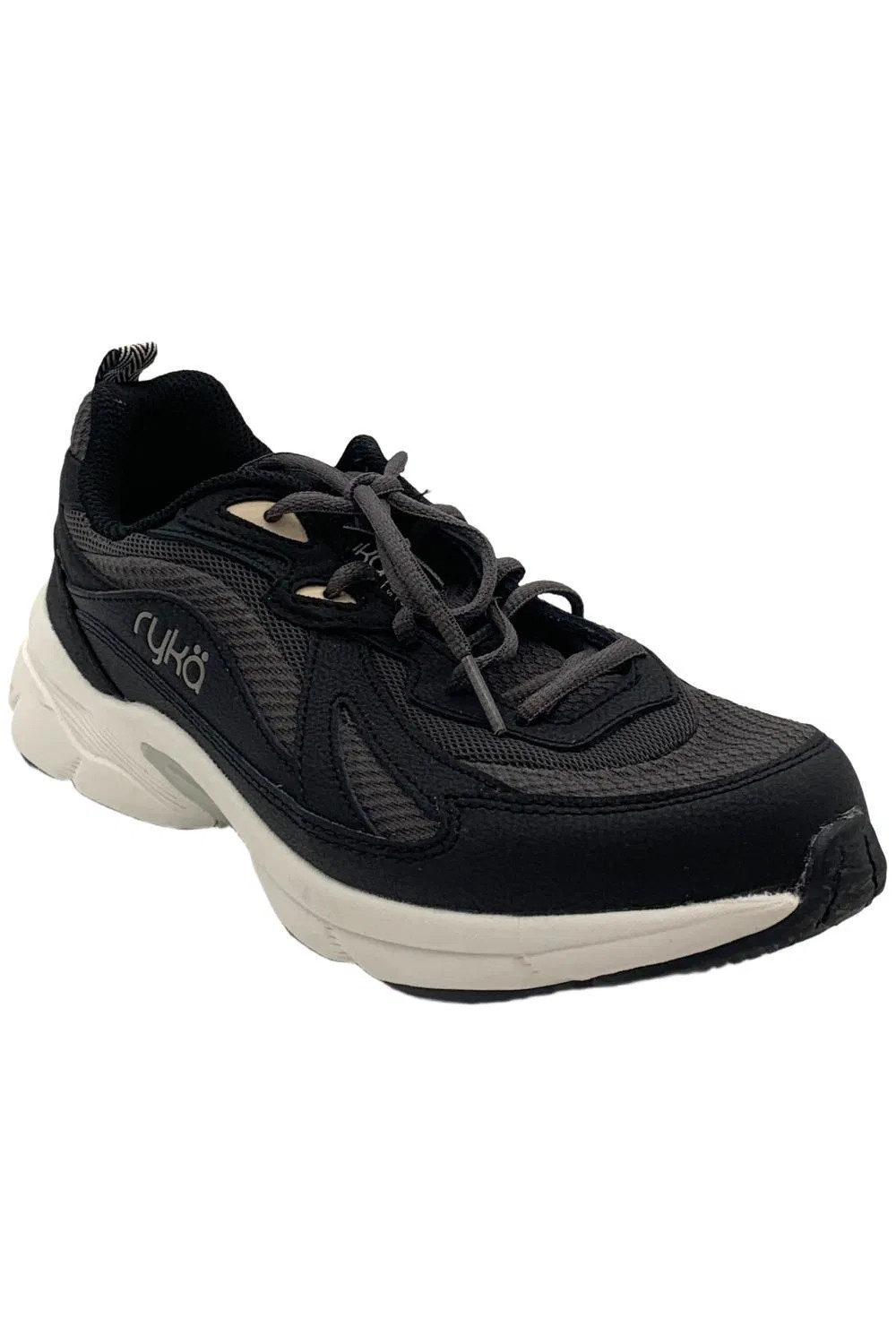 Ryka Women's Water-Repellent Lace-Up Walking Sneaker Blk