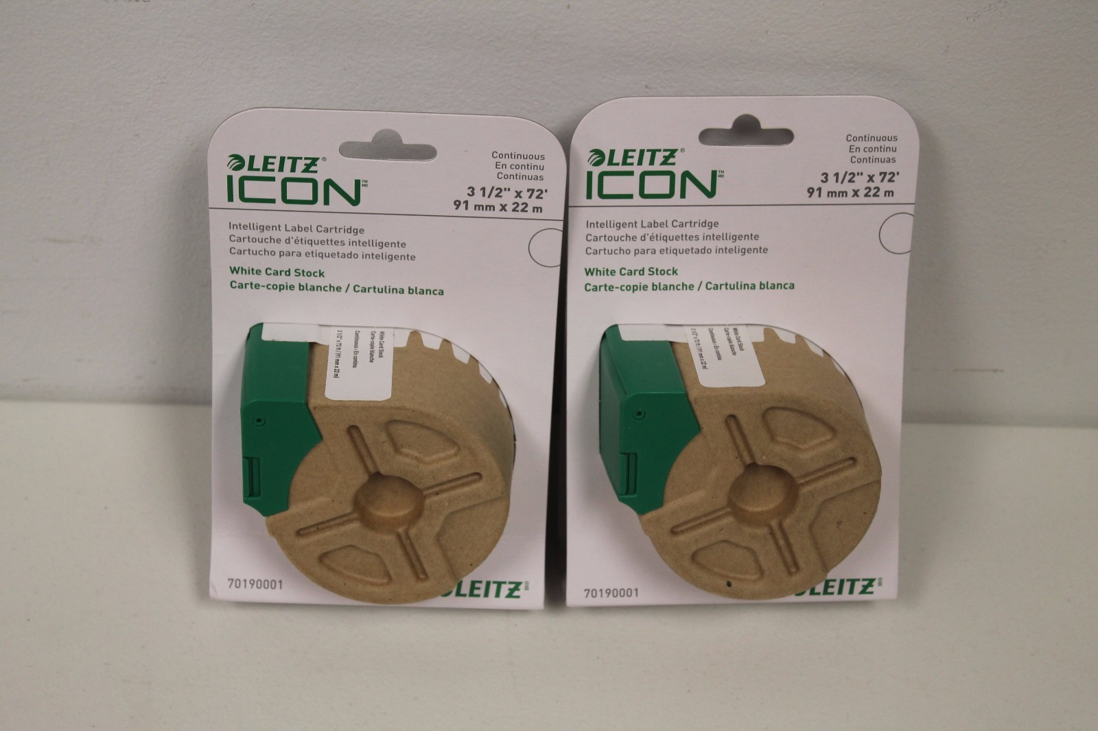 Lot Of 2 Leitz System Drop In Cardstock Cartridges 3.50 X 72.18 Ft 70190001